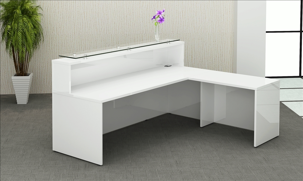 Gloss White Reception Counter and Return Unit